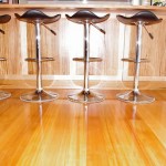 Polished timber floors in the kitchen and living area