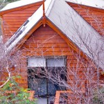 The cottage has a steep-pitched roof but inside it has plenty of room to move.