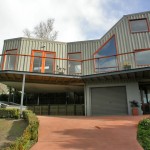 The main extension completed, creating a large carport below