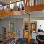 Overhead gallery, creating a home office area