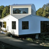 Intriguing lines created by elevated curved central roof